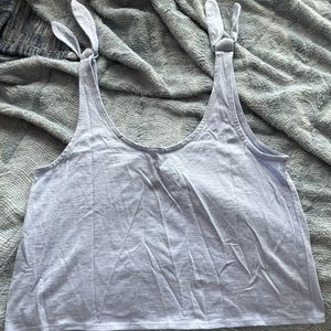Light Blue Tank Top w/ Bows on Straps